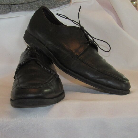 Allen Edmonds Black Tribeca Derbys Size 9.5 Made in USA Very Good Condition - Picture 1 of 13